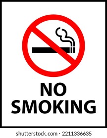 No smoking cigarette sign vector illustration. 