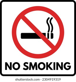 No smoking cigarette sign vector isolated on white background