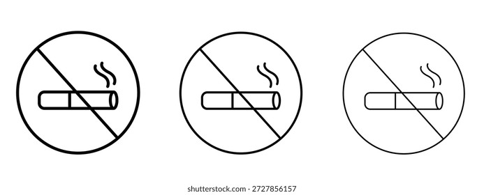 Proibido fumar cigarro vetor Logo Design Modelo. Gráficos de Traçado editáveis.