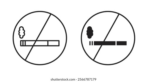 No smoking cigarette signs vector illustration pack