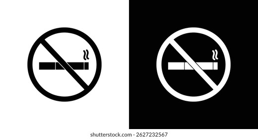 No smoking cigarette signs vector, solid illustration, pictogram