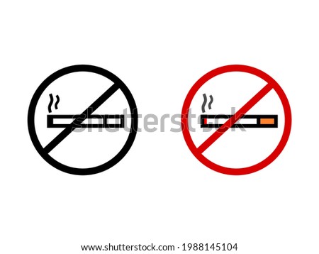 No Smoking, Cigarette, Tobaco Vector Icon