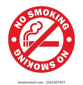 No smoking circle stamp icon sign. Cigar, tobacco prohibition logo symbol. Prohibited, ban, forbidden. Vector illustration image. Isolated on white background.