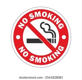 No smoking circle stamp icon sign. Cigar, tobacco prohibition logo symbol. Prohibited, ban, forbidden. Vector illustration image. Isolated on white background.