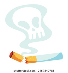 no smoking day awareness isolated design