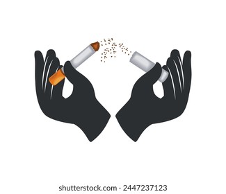 no smoking day event isolated design