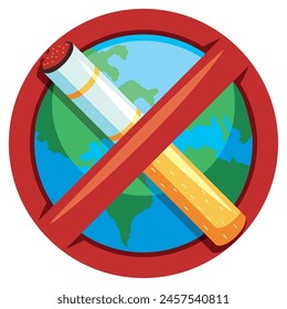 no smoking day reminder isolated design