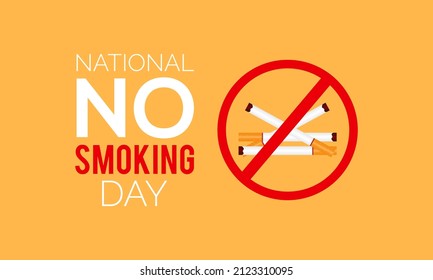 No Smoking Day. vector template design for banner, card, poster, background.