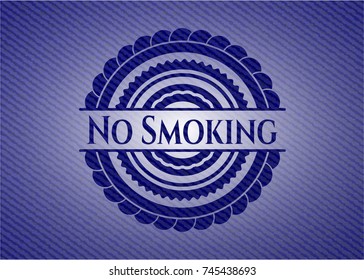 No Smoking denim background