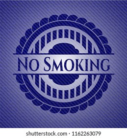 No Smoking with denim texture