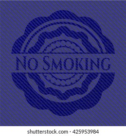 No fumar con textura de denim