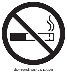 No smoking design. Isolated vector illustration on white background.