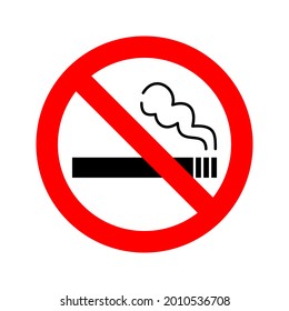 No smoking. Do not smoke. Smoke free zone sign isolated on white background.