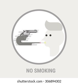 No smoking, Don't smoking, Stop smoking, Quit smoking.smoking kill
