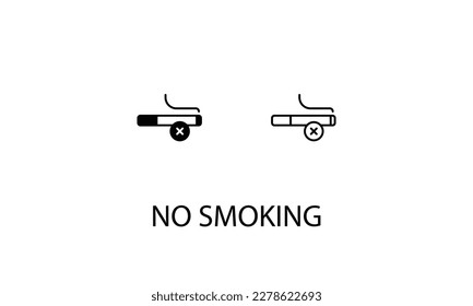 Keine rauchfreie Doppelsymbol-Design-Stockillustration