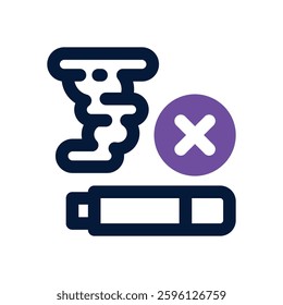 no smoking dual tone icon. Sleek and modern vector icon for websites, mobile apps, marketing materials, and corporate design. Fully scalable and ready to use.