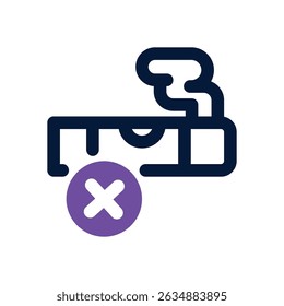 no smoking duotone icon. Sleek and modern vector icon for websites, mobile apps, marketing materials, and corporate design. Fully scalable and ready to use.