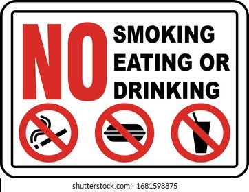 No Smoking No Eating No Drinking 