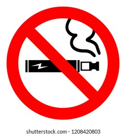 No Smoking Electronic Cigarettes Sign No Stock Vector (Royalty Free ...