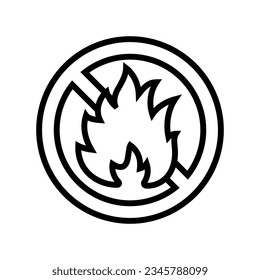 no smoking emergency line icon vector. no smoking emergency sign. isolated contour symbol black illustration