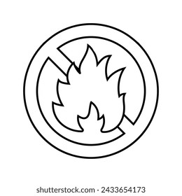 no smoking emergency line icon vector. no smoking emergency sign. isolated contour symbol black illustration