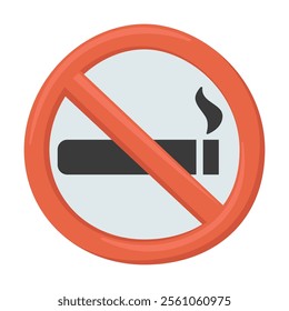 No Smoking Emoji Icon Illustration. Sign Vector Symbol Emoticon Design Doodle Vector.