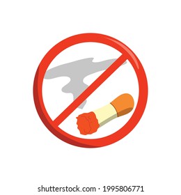 ilustración vectorial de diseño plano sin fumar