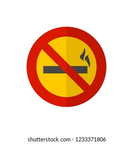 no smoking flat fector icon