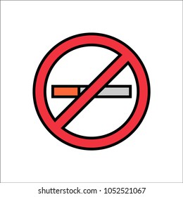 no smoking flat icon