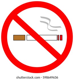 No smoking flat icon