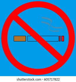 No smoking flat icon
