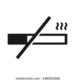 No smoking flat vector icon