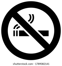 No Smoking Forbidden Sign Modern Round Stock Vector (Royalty Free ...