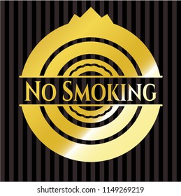 No Smoking gold emblem or badge