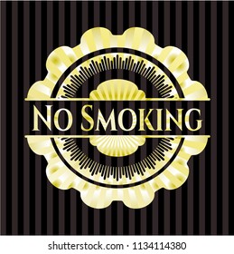 No Smoking golden badge