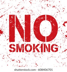 no smoking. grunge poster