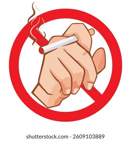 no smoking hand drawn vector sketch