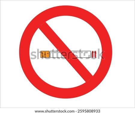 No smoking here on white background