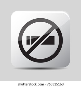 No Smoking icon 3d, for Internet icon and application icon. Vector eps 10.