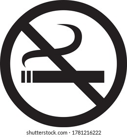 No Smoking Icon Advise Not Smoking Stock Vector (Royalty Free ...