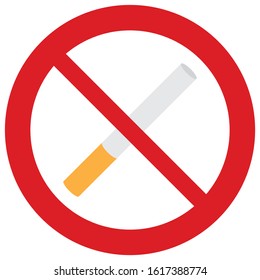 No Smoking Icon No Cigarette Icon Stock Vector (Royalty Free ...