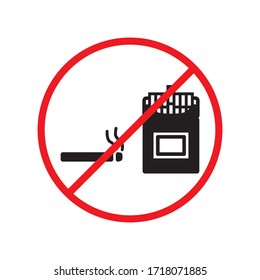 No hay plantilla de vector de diseño de iconos de tabaco