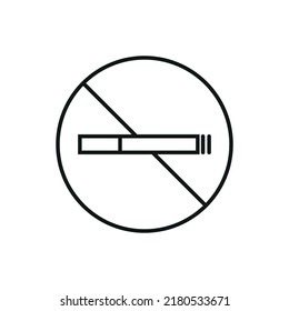 No smoking icon - editable stroke