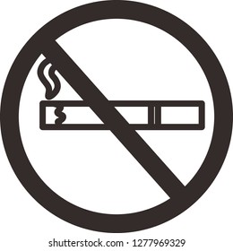 no smoking icon  Editable vector stroke - vector