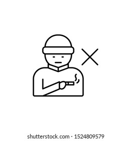 No smoking icon. Element of world cancer day icon