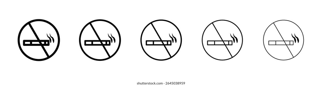 No smoking icon filled flat sign concept for web design.