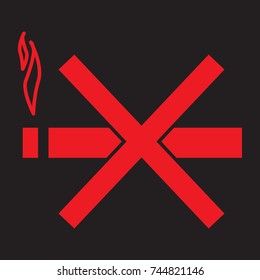 no smoking icon flat color 