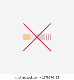 Icono de no fumar. Diseño plano ilustrador gráfico vectorial