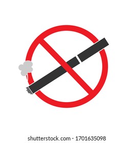 No smoking icon. Flat Design vector icon