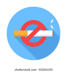 No smoking icon. Flat Design vector icon